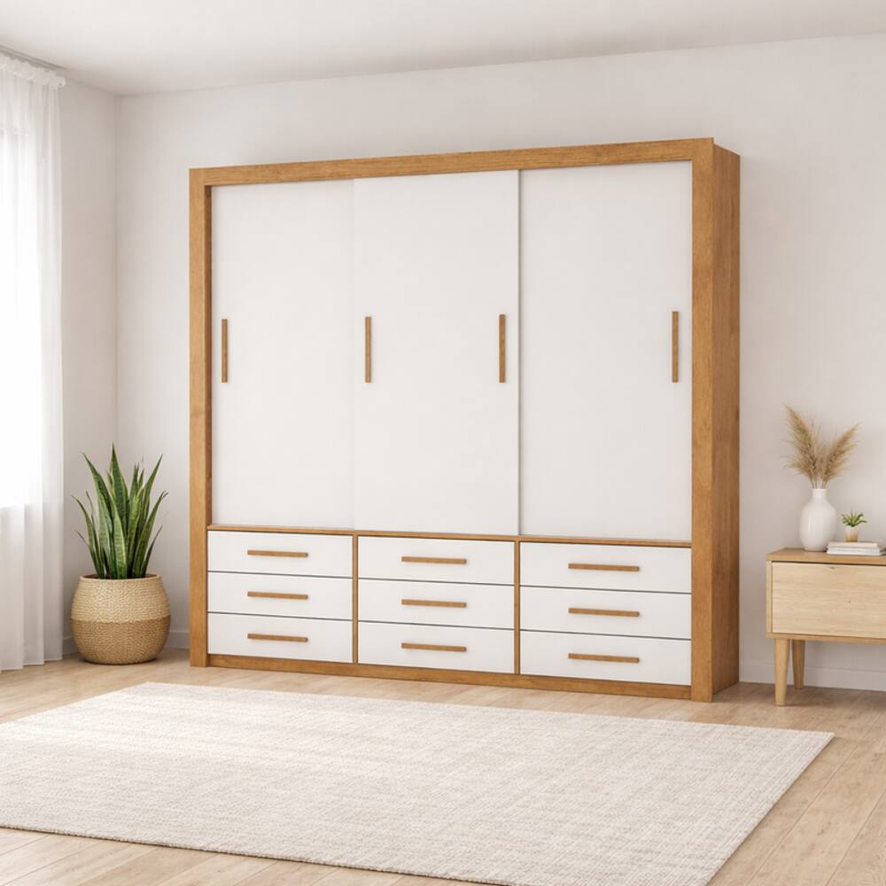 Guarda Roupa 3 Portas 9 Gavetas Imperium -Grand Line