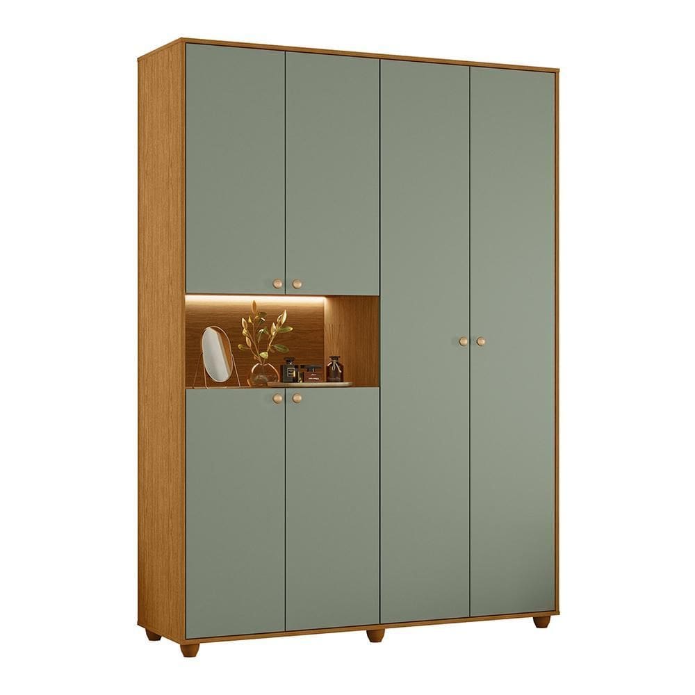 Guarda Roupa Solteiro Vittoria 6 Portas e 2 Gavetas - Móveis Albatroz