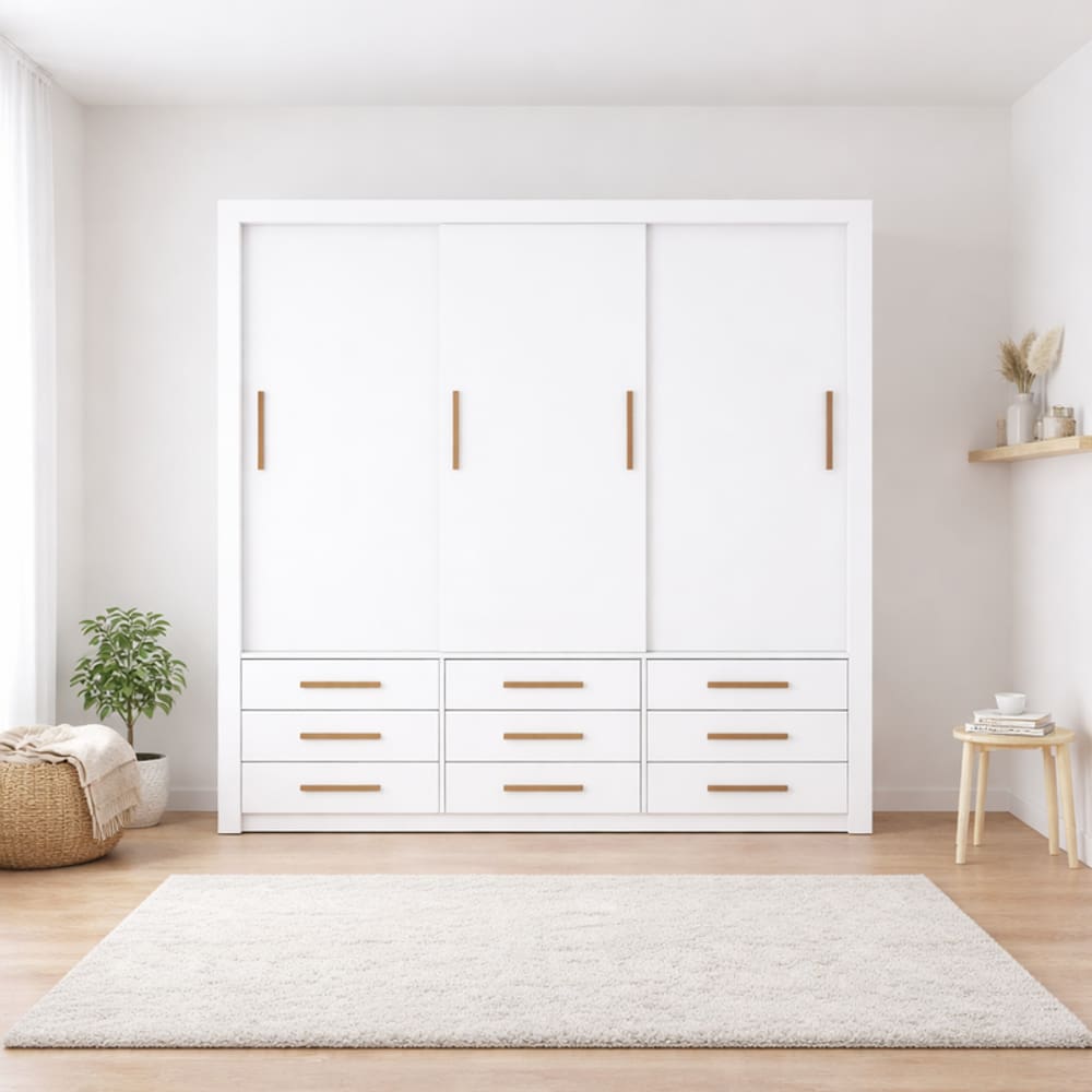 Guarda Roupa 3 Portas 9 Gavetas Imperium -Grand Line