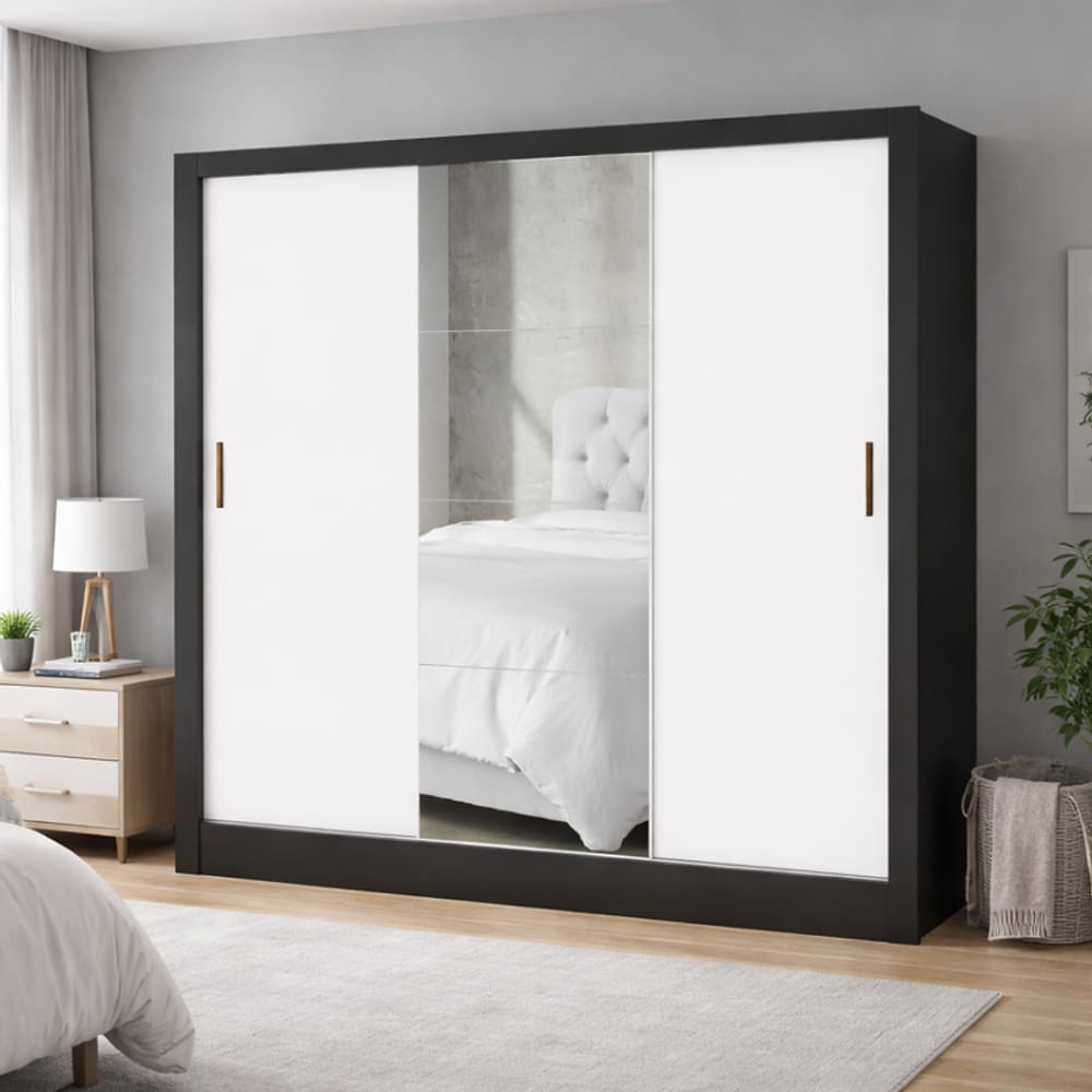 Guarda Roupa com espelho e 3 Portas Sapphire -Grand Line