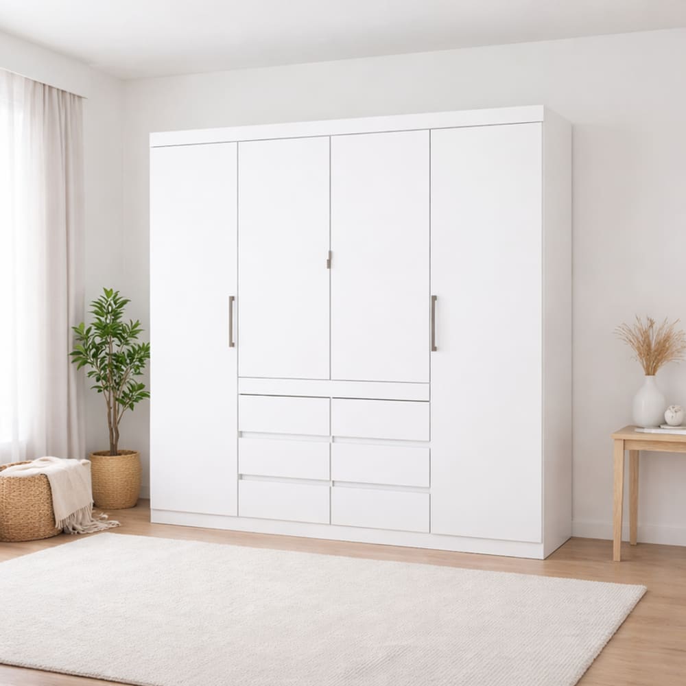 Guarda Roupa 4 Portas 6 Gavetas Xline -Grand Line