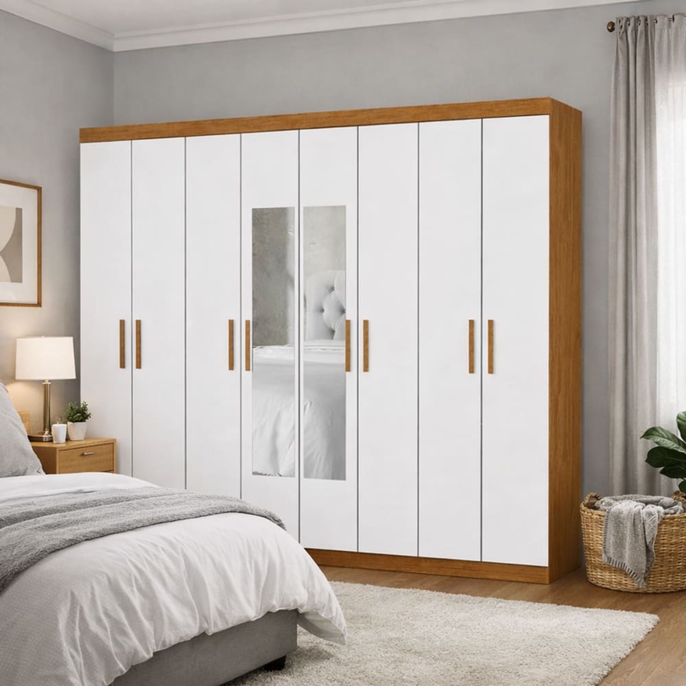 Guarda Roupa 8 portas  Espelho central Gran Prime-Grand Line