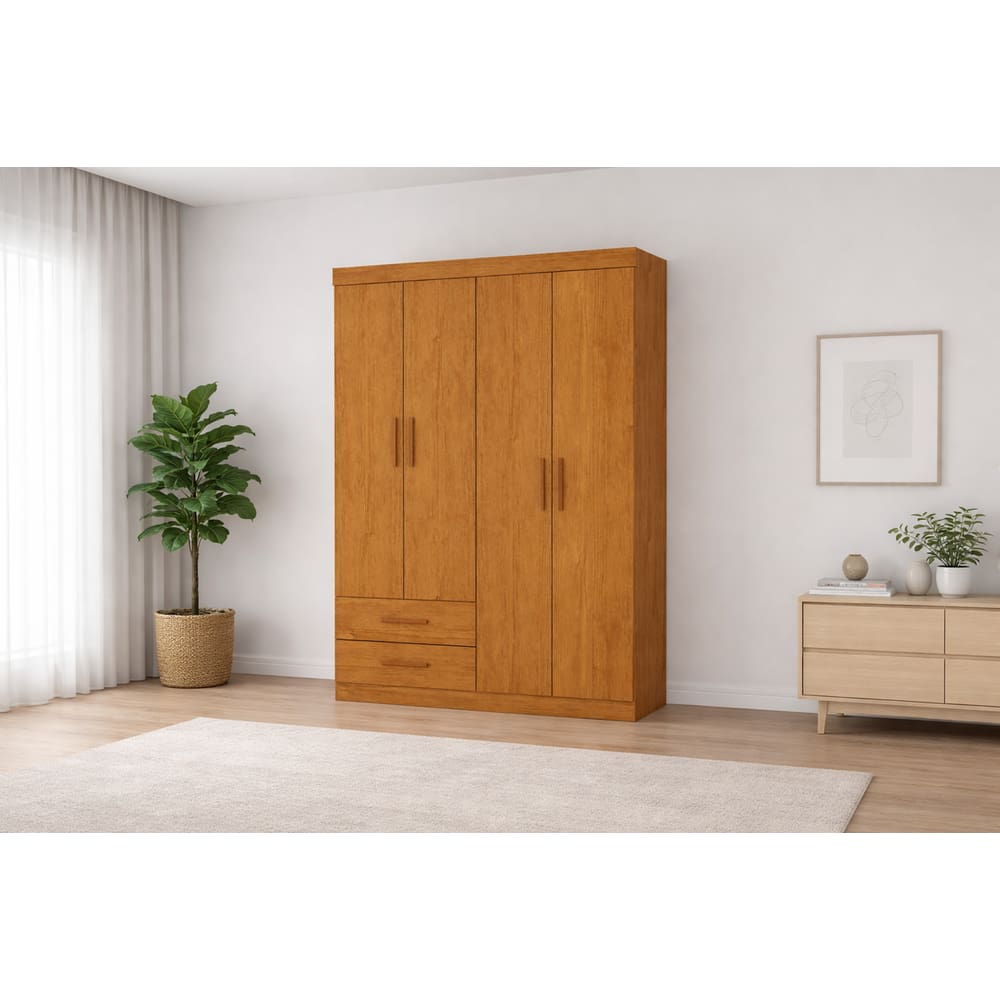 Guarda Roupa 4 Portas 2 gavetas Allure -Grand Line