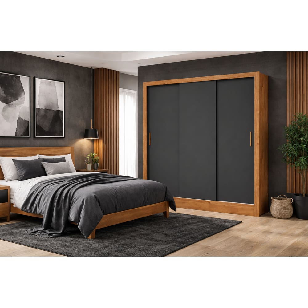 Guarda Roupa 3 Portas 3 Gavetas Sapphire -Grand Line