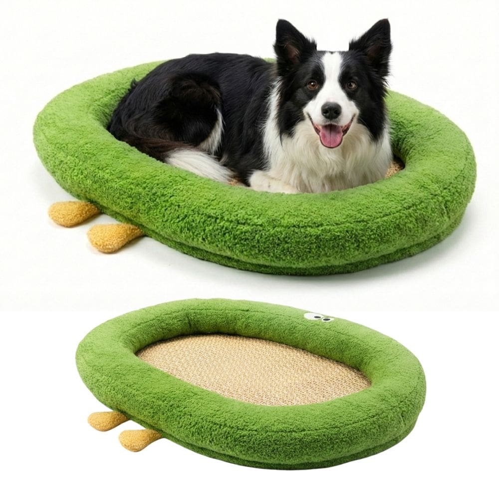 Cama de Pet Cachorro e Gato Ninho 75x55cm Fundo Impermeável Fibra Siliconada Lavável Com Zíper