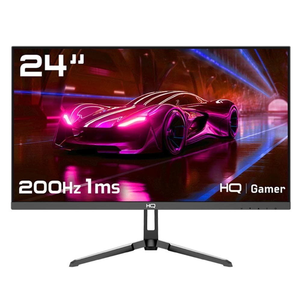 Monitor Gamer HQ Ultra 24” IPS 200Hz, 1ms, Full HD, FreeSync, HDMI + DisplayPort, Frameless HQ24IP200