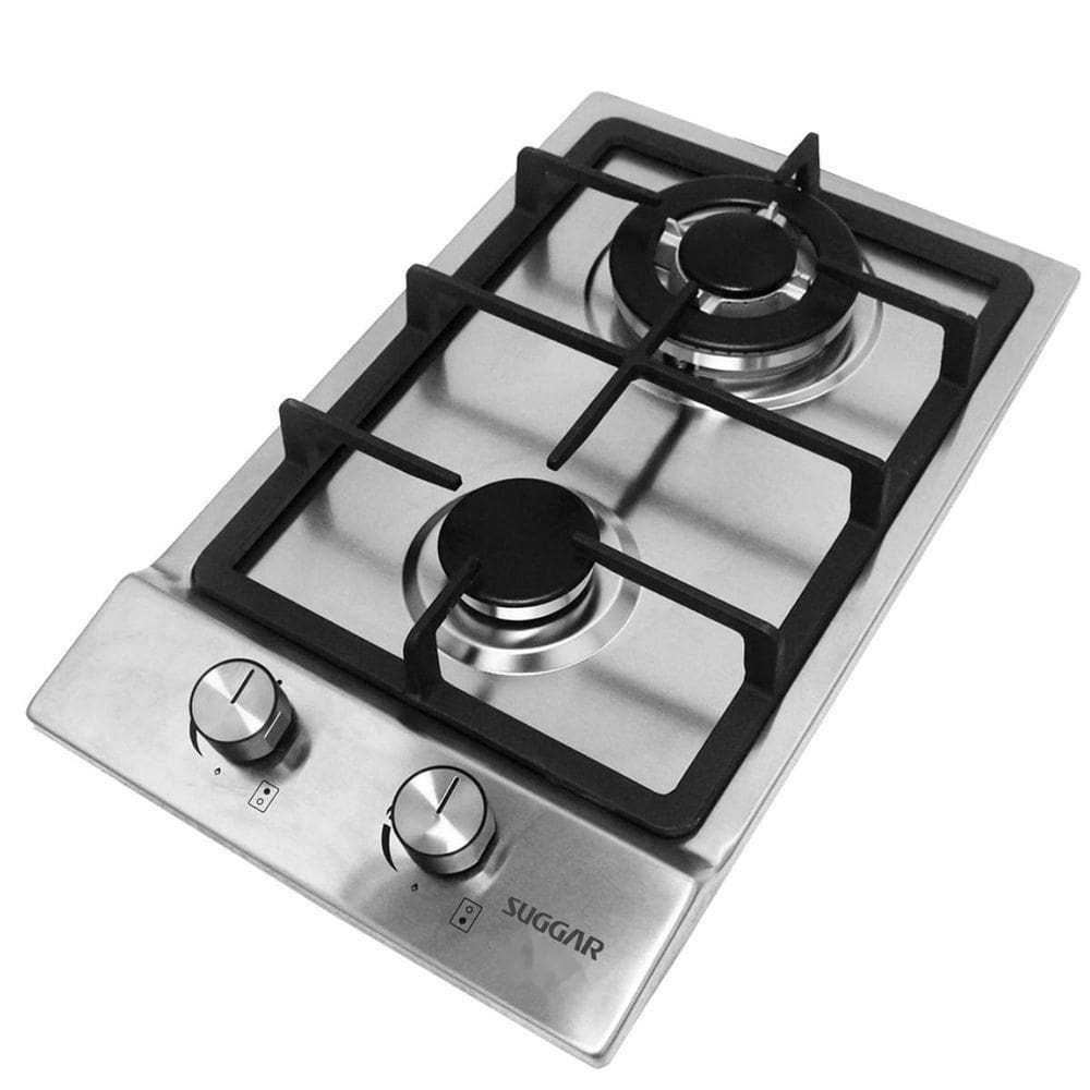 Cooktop A Gás Suggar 2 Queimadores Ferro Fundido Inox Bivolt Fg2002ix