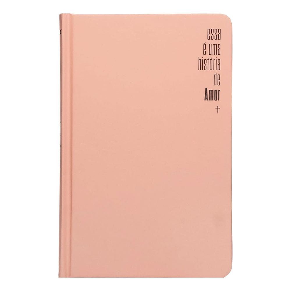 Bíblia Slim NVI - Rosa, Luxo, - Esta é Uma História de Amor