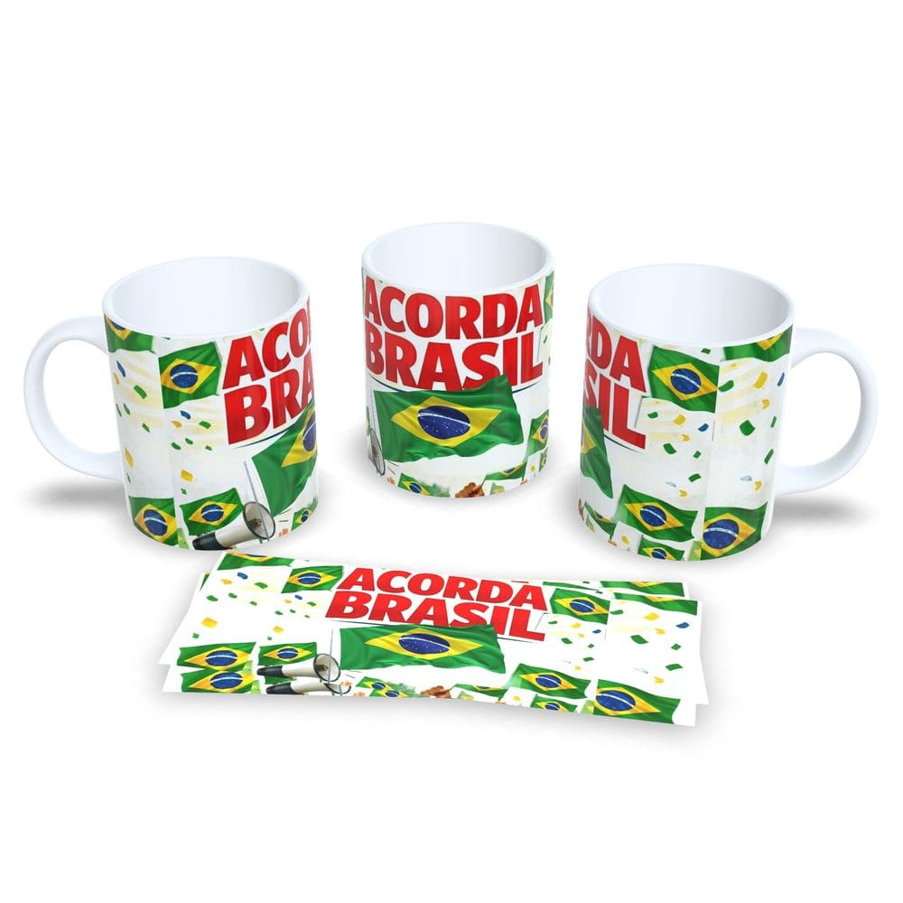 Caneca ”Acorda, Brasil!” - Justiça e Liberdade na sua Mesa