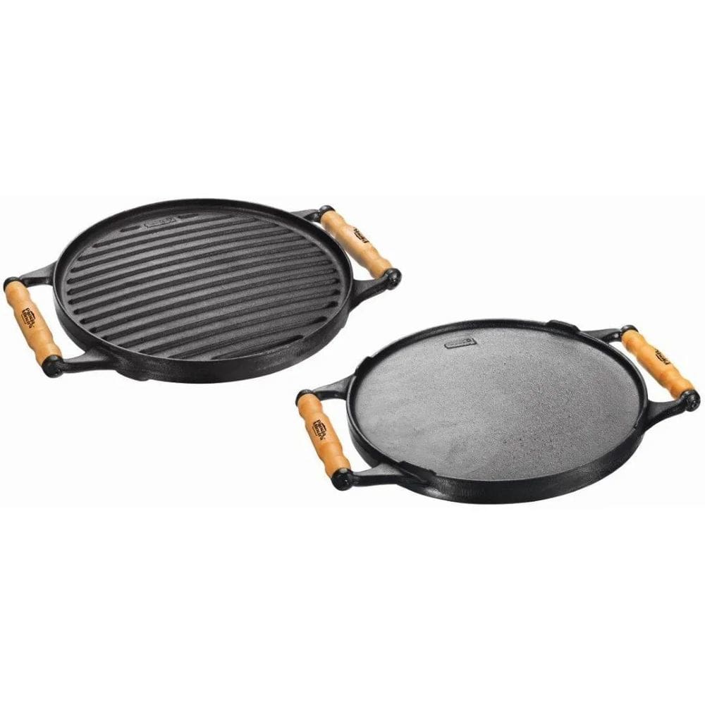 Chapa dupla face redonda ferro 30x2,5cm alça Panela Mineira