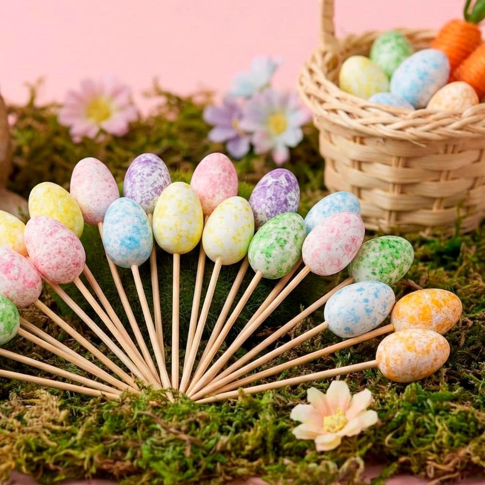 Mini Ovos Decorativos Coloridos de Pascoa P/ Decoracao 2,5cm Wincy