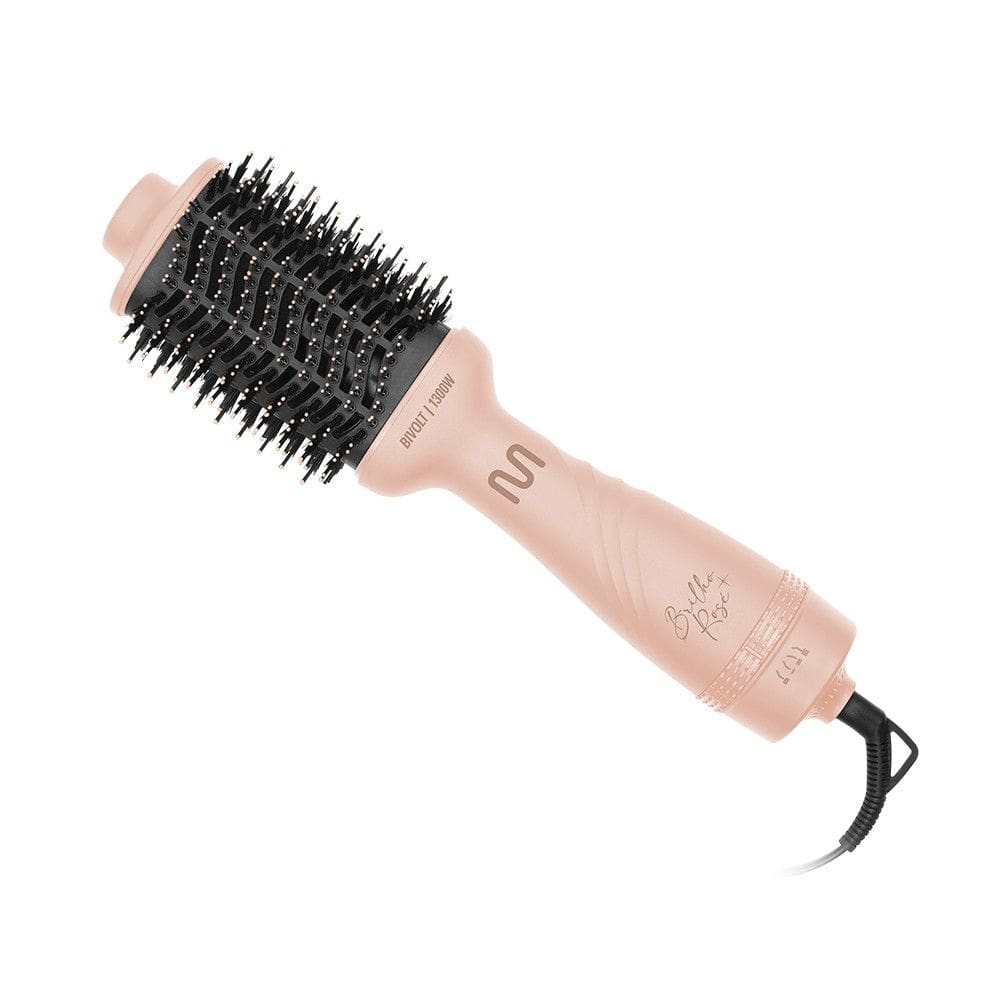 Escova Secadora Revestimento Nanoceramic Glass 1300W Bivolt Rose Multi Care - EB200