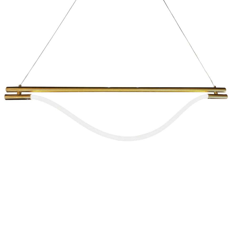 Pendente Moderno Hose Dourado 80cm Led 30W 3000K Bivolt DS8254 Delis