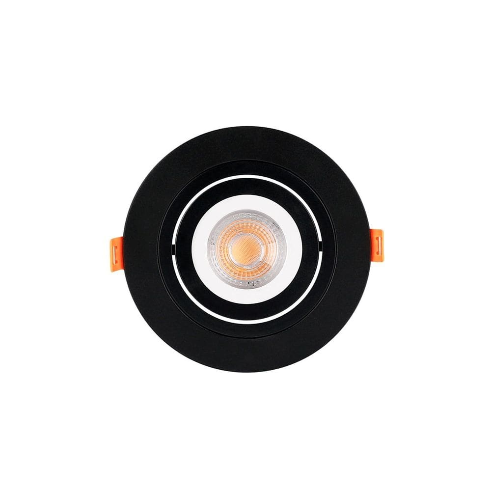 Spot de Embutir Redondo Plano Preto Para Lâmpada AR111 6287 MBLed