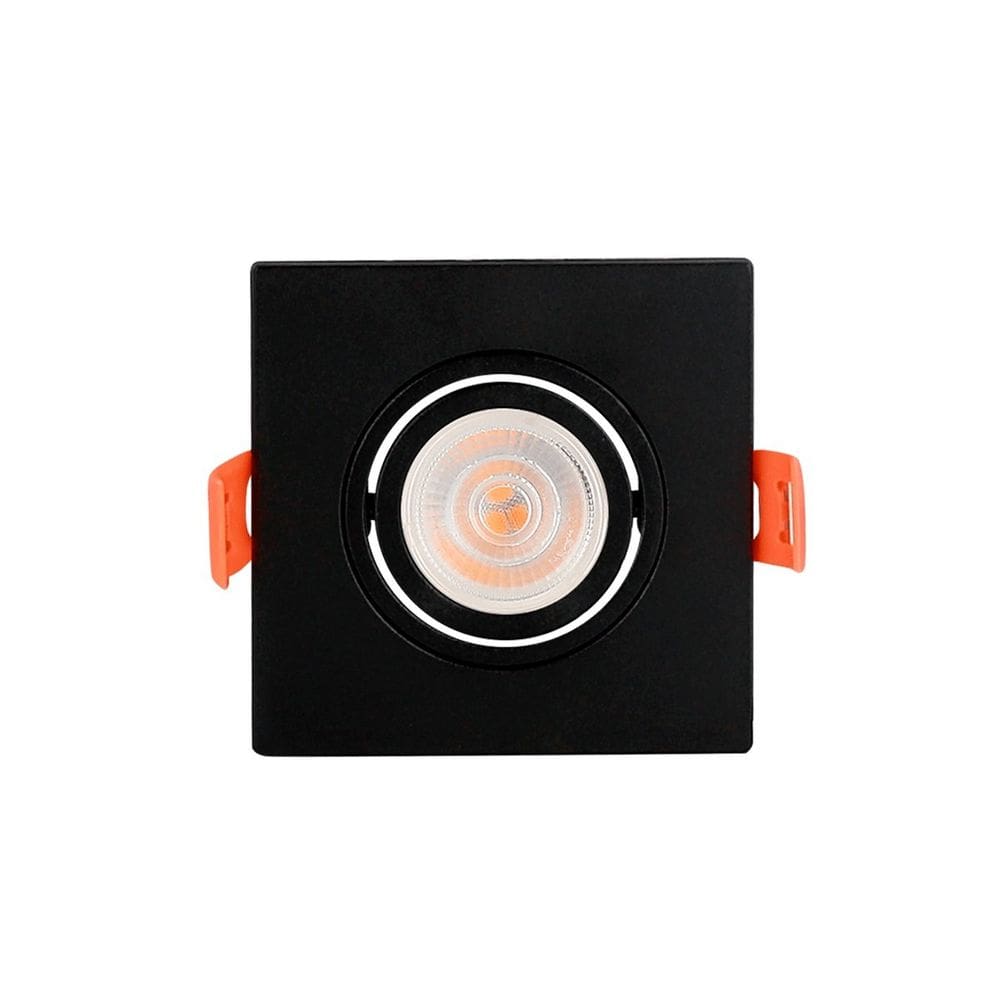Spot de Embutir Quadrado Plano Preto Para Lâmpada AR111 6299 MBLed