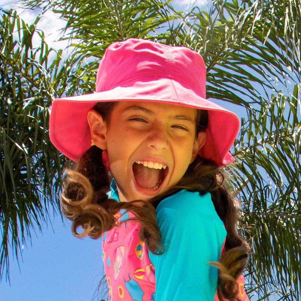 Chapéu Infantil Proteção UV Pink Neon Everly