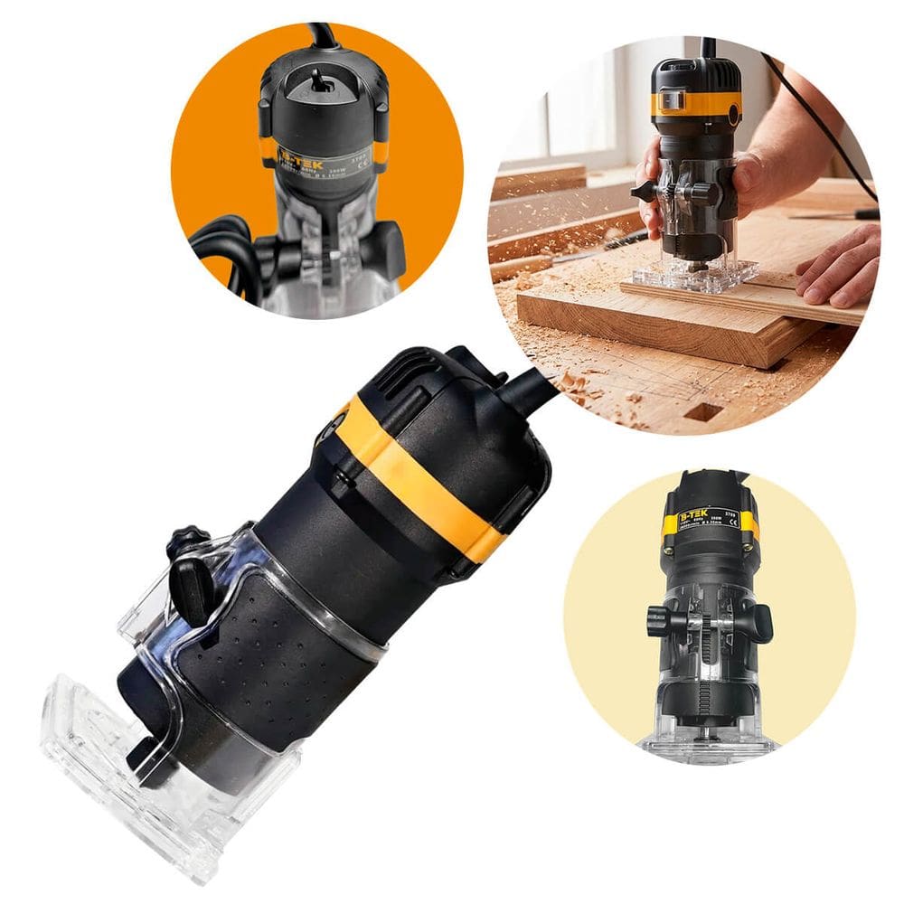 Tupia Laminadora Elétrica 300W Base Transparente Marcenaria