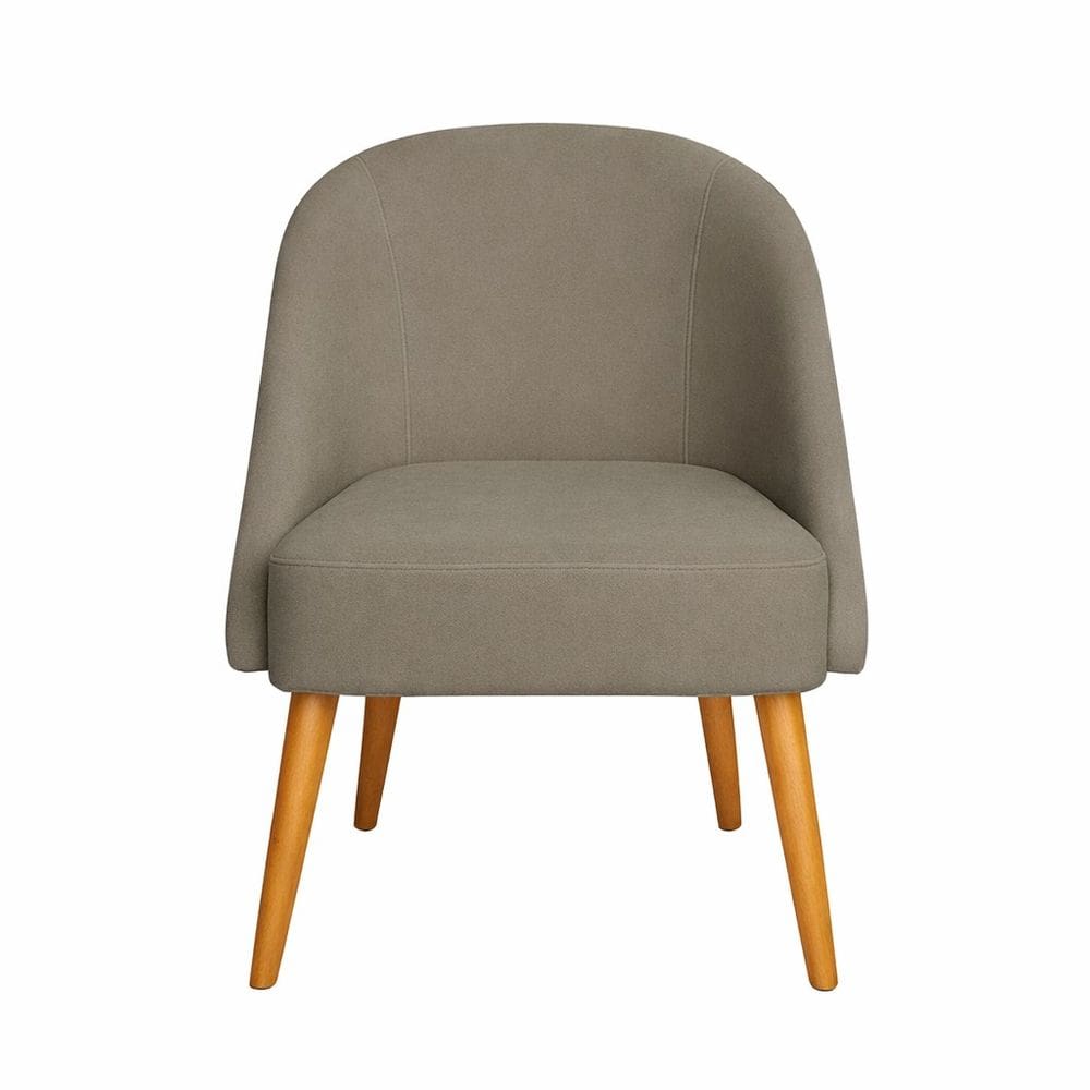 Banqueta Poltrona Lua Cappuccino Para Recepção Atendimento Penteadeira