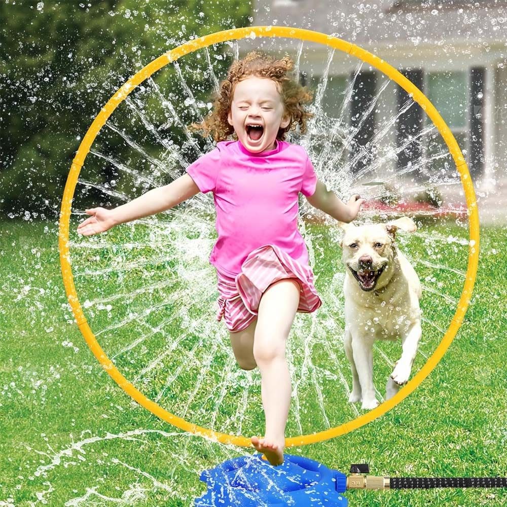 Brinquedo de Água Gira Splash Com Jatos de Água Circular Nash - Para Jardim Quintal Festas, etc