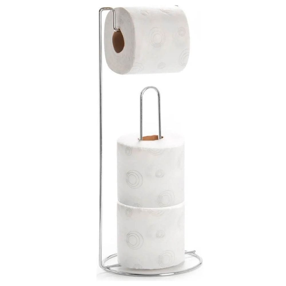 Suporte De Chão Para Banheiro Porta Papel Higiênico Vertical
