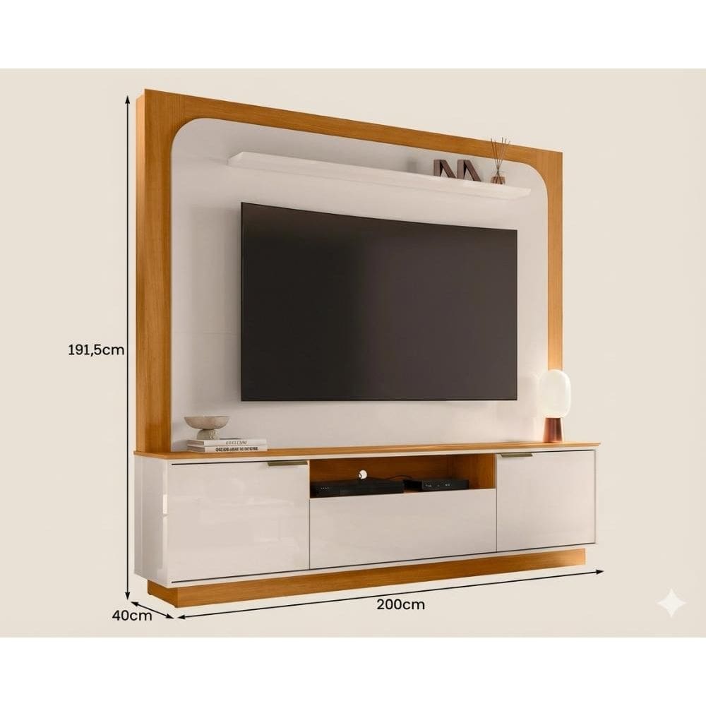 Painel para TV até 75” – Com gaveta, portas e nicho