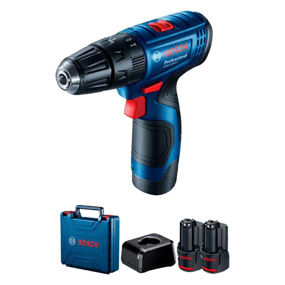 Parafusadeira Bosch GSR 120Li 12V 2 Baterias 2.0Ah Lí-Íon Carregador Bivolt