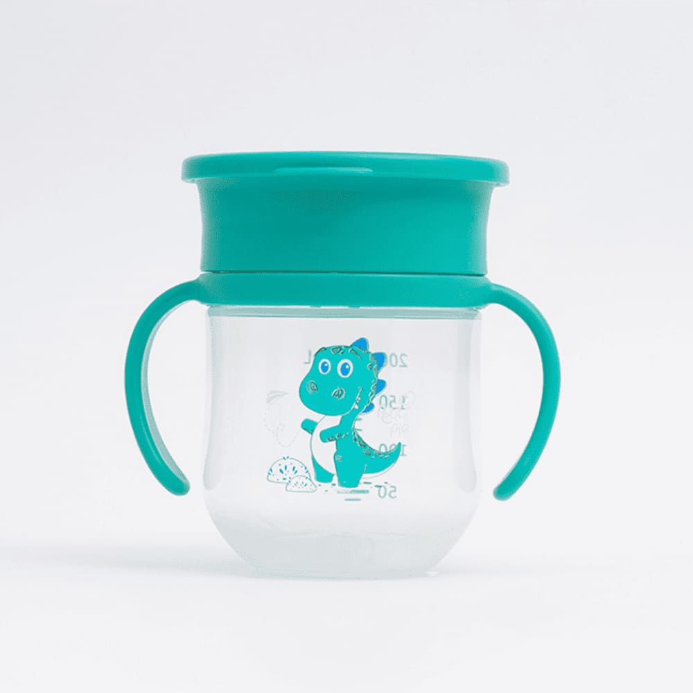 Copo Treiname360 Alça E Tampa 200ml Verde Petit Piá Dino Leo