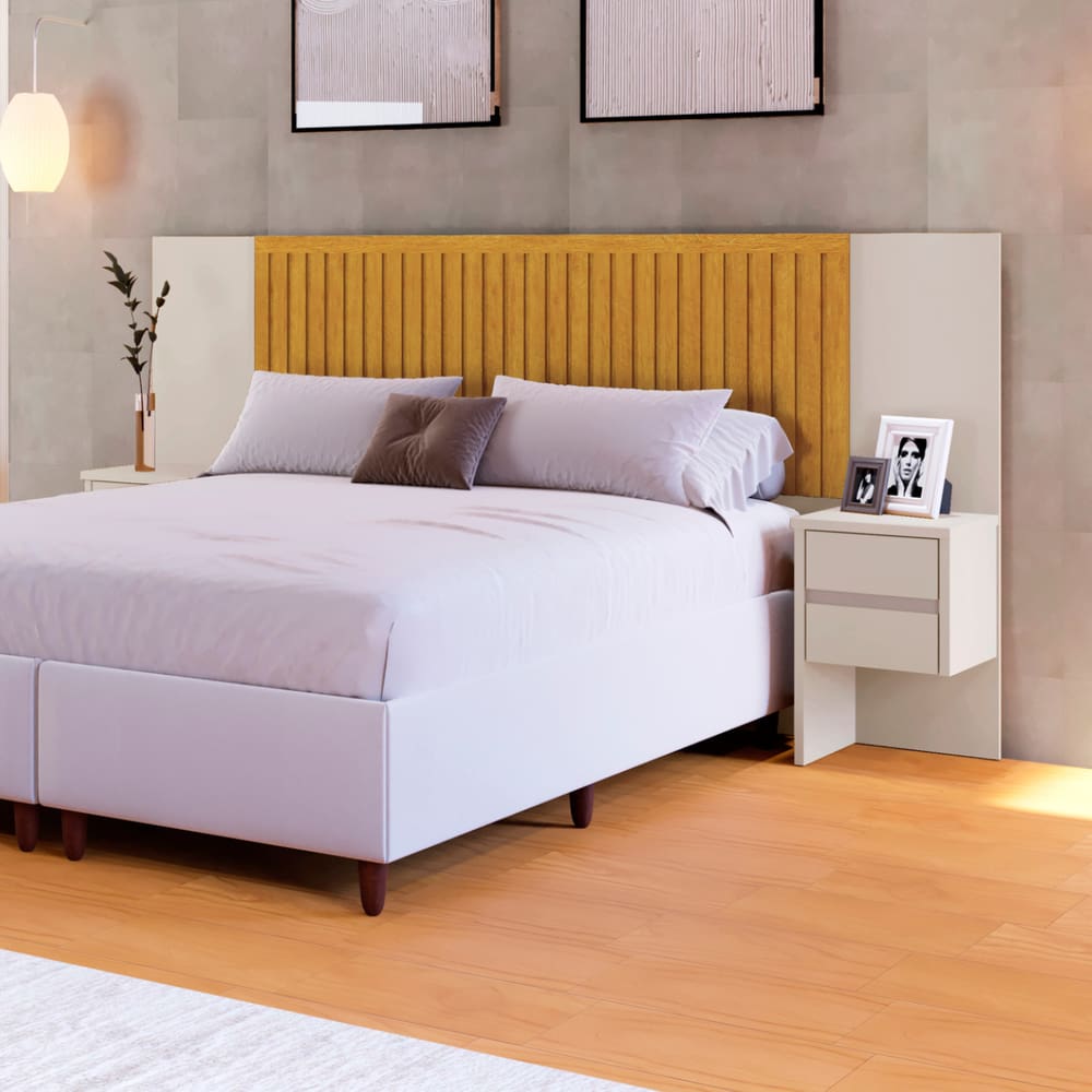 Cabeceira Florida Ripada 3 Tamanhos Casal, Queen e King