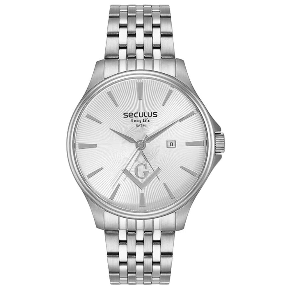 Relogio Seculus Masculino Long Life Maçonaria 44201g0svna3