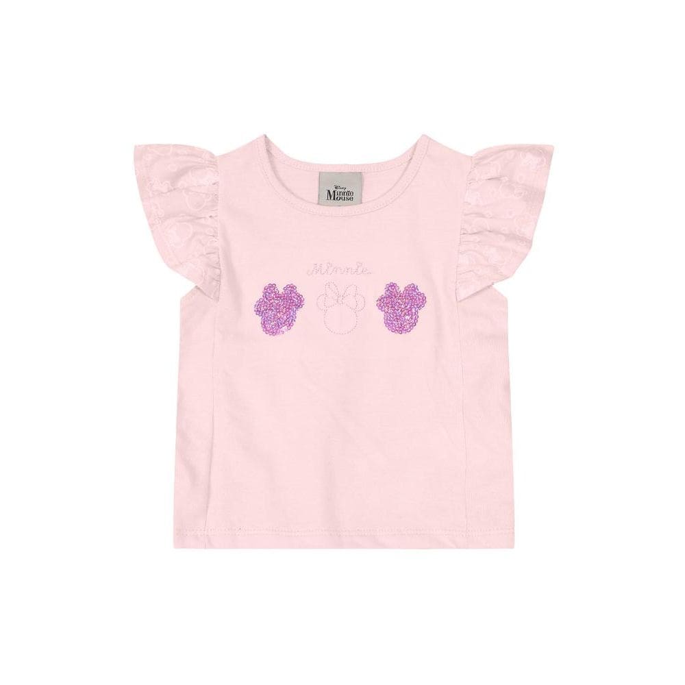 Blusa infantil menina Minnie Mouse em malha Brandili