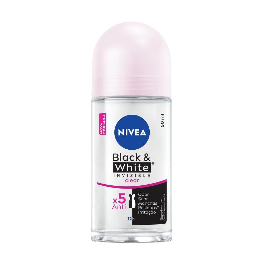 Desodorante Roll-on NIVEA Black & White INVISIBLE Clear 50ml