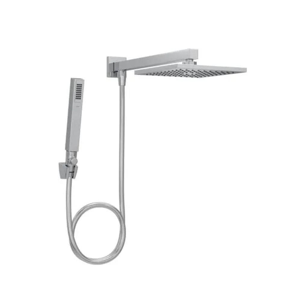 Chuveiro Quadrado Com Desviador E Ducha Manual Cromado Deca