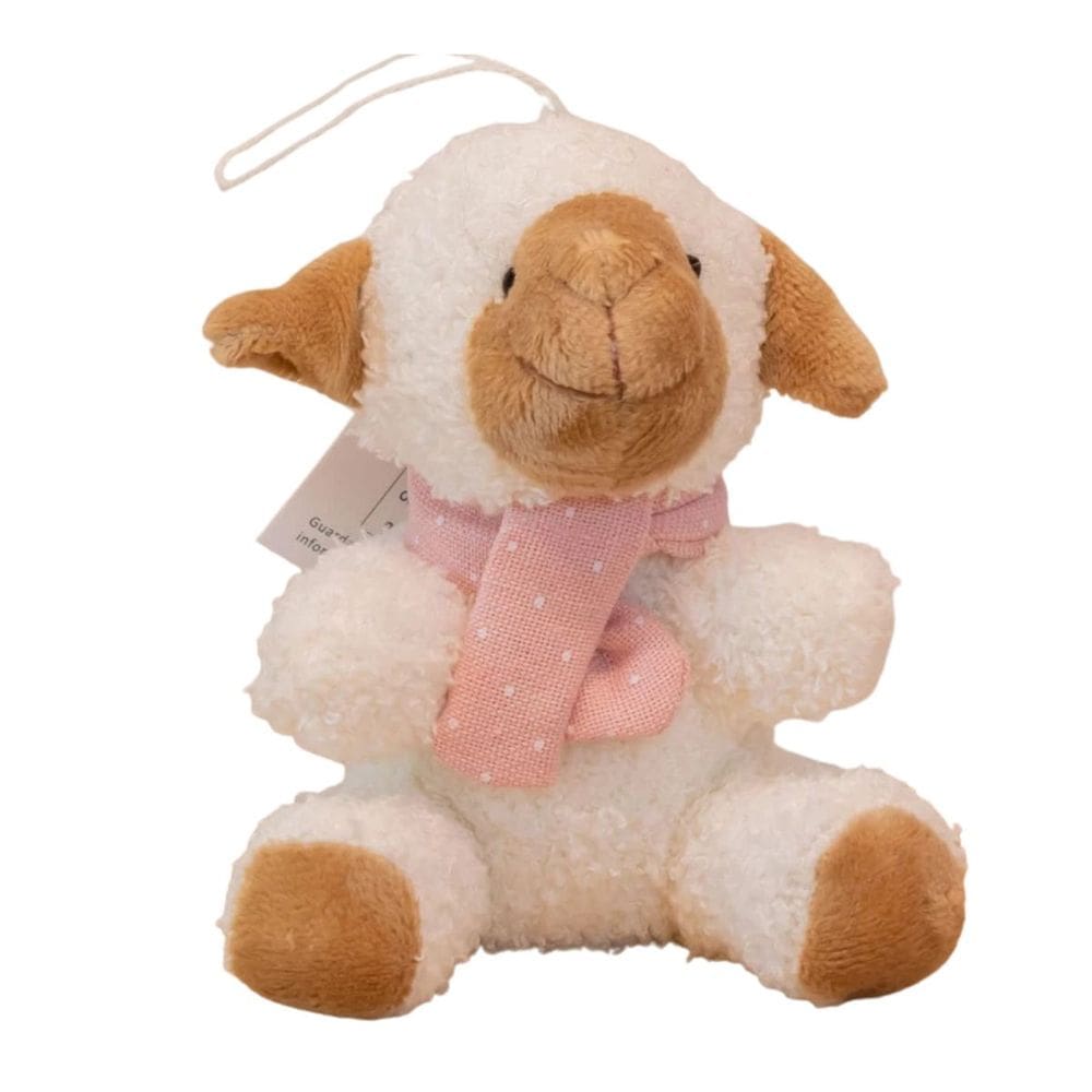 Pingente Pelucia De Páscoa Mini Ovelha  Candy Rosa 13cm 1Un