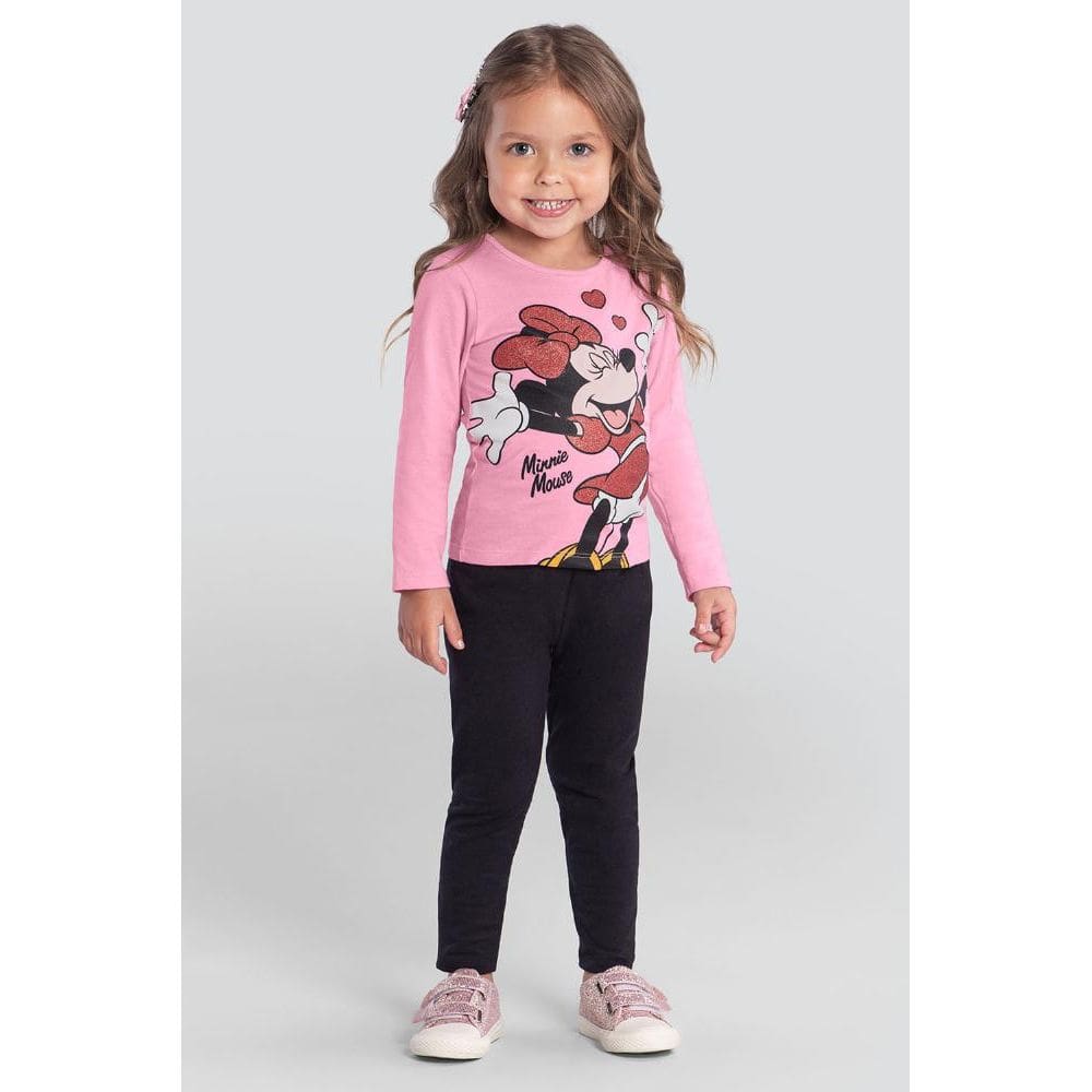Blusa infantil menina Minnie Mouse Brandili