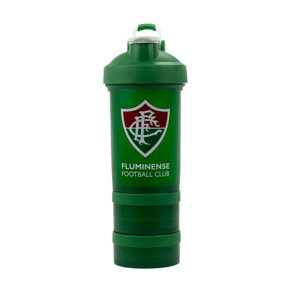 Garrafa Shakeira Mola E 2 Compartimentos Fluminense 500 Ml