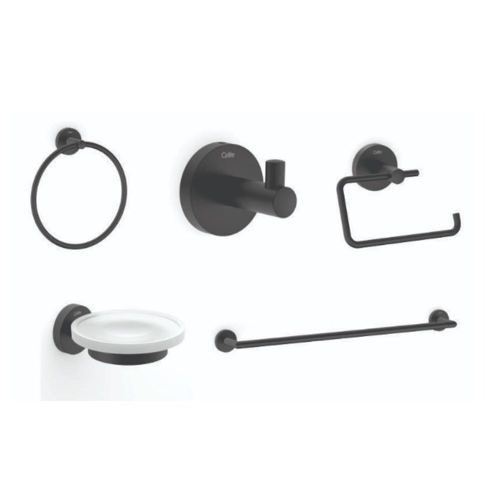 Kit Acessórios Com 5 Peças N. City Preto Matte Celite