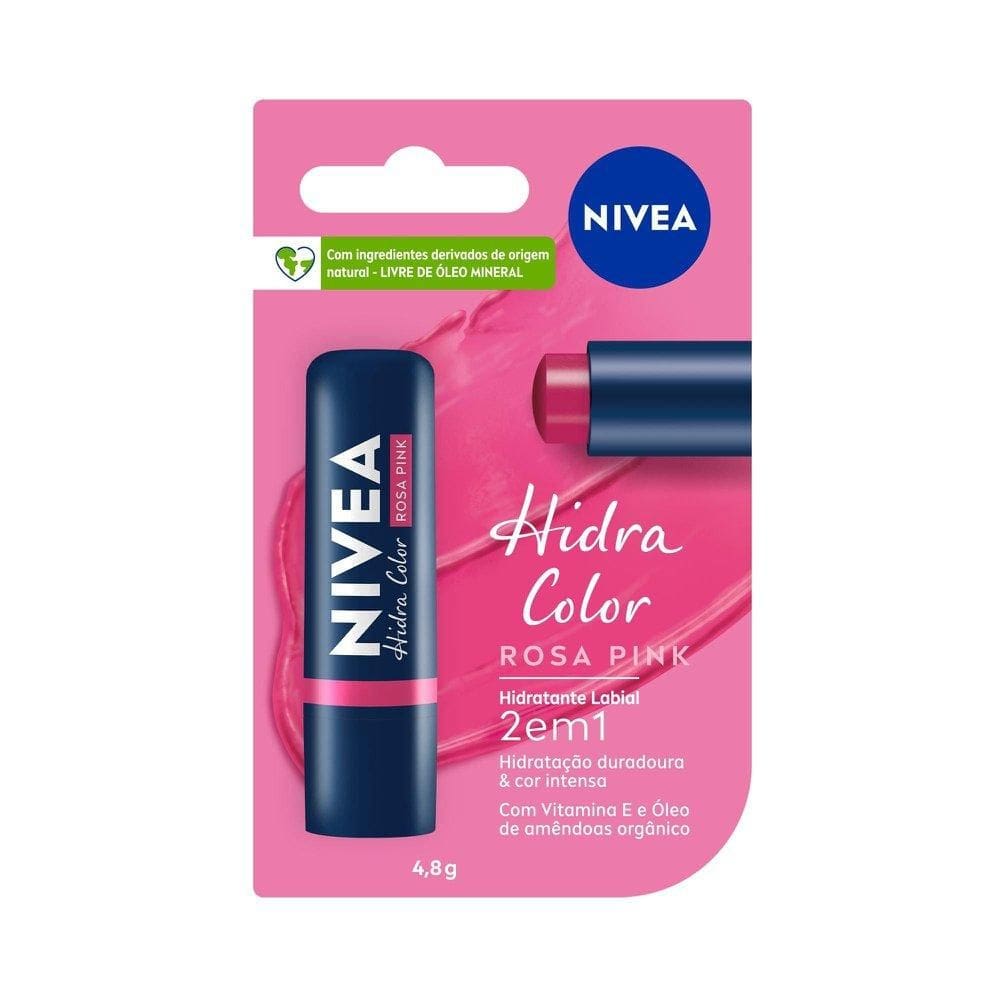 Hidratante Labial NIVEA Hidra Color Rosa Pink 4,8g