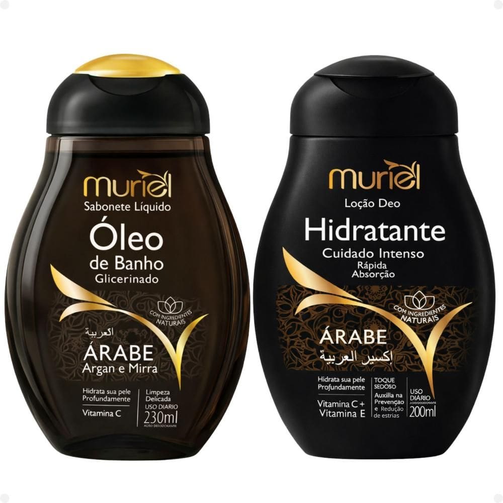 Kit Muriel Árabe: Óleo De Banho 230ml e Loção Deo Hidratante 200ml