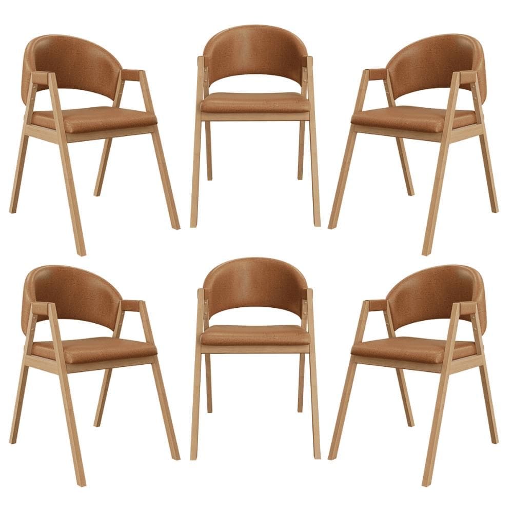 Kit 6 Cadeiras Para Mesa de Jantar Moderna Courino - Balaqui