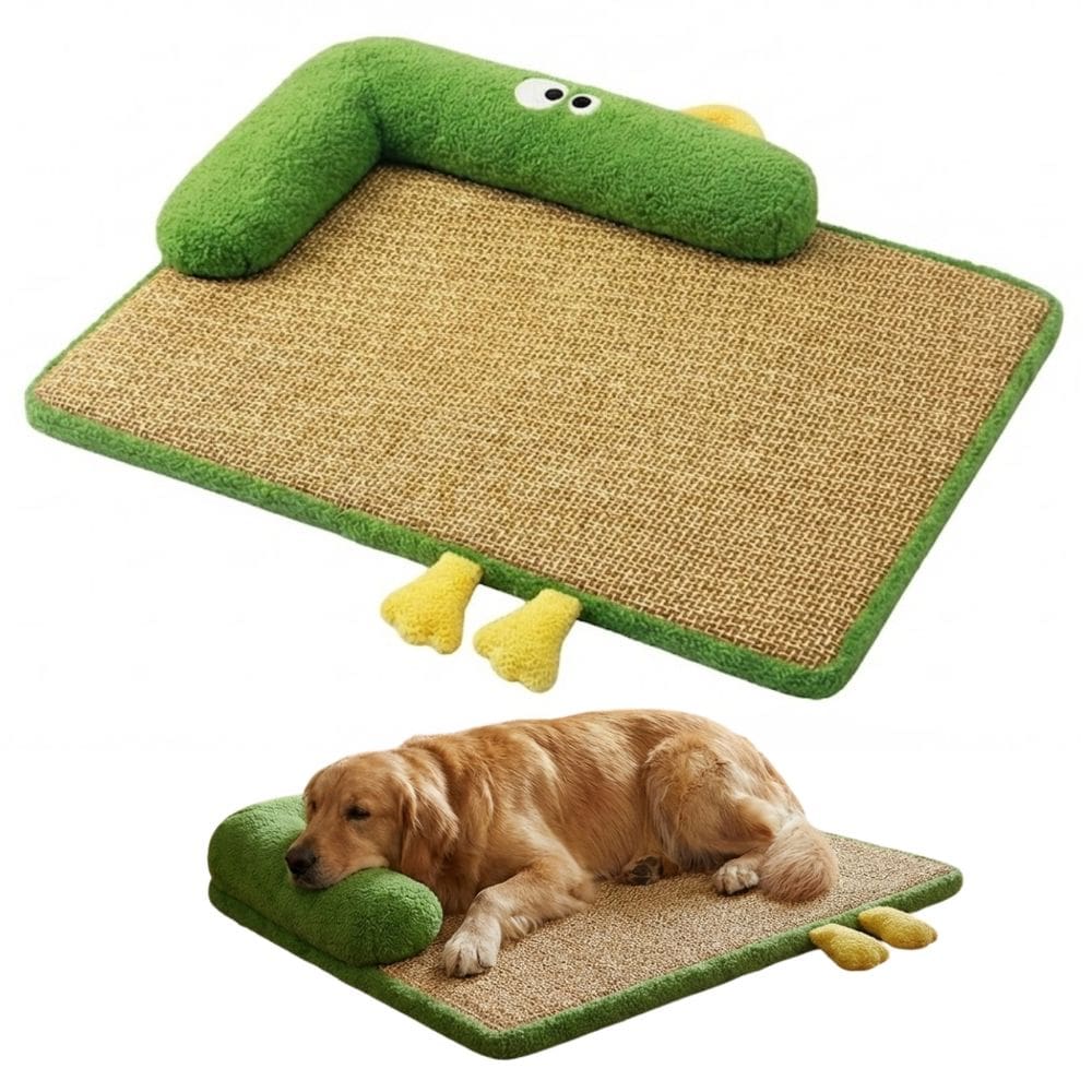 Cama Colchonete Pet 75x55cm Lavável Zíper Fundo Impermeável Trama Fresca