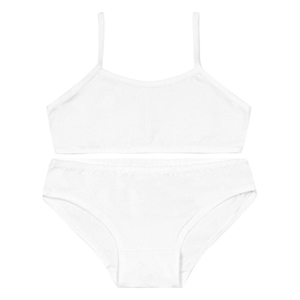 Conjunto top e calcinha infantil menina em cotton Brandili