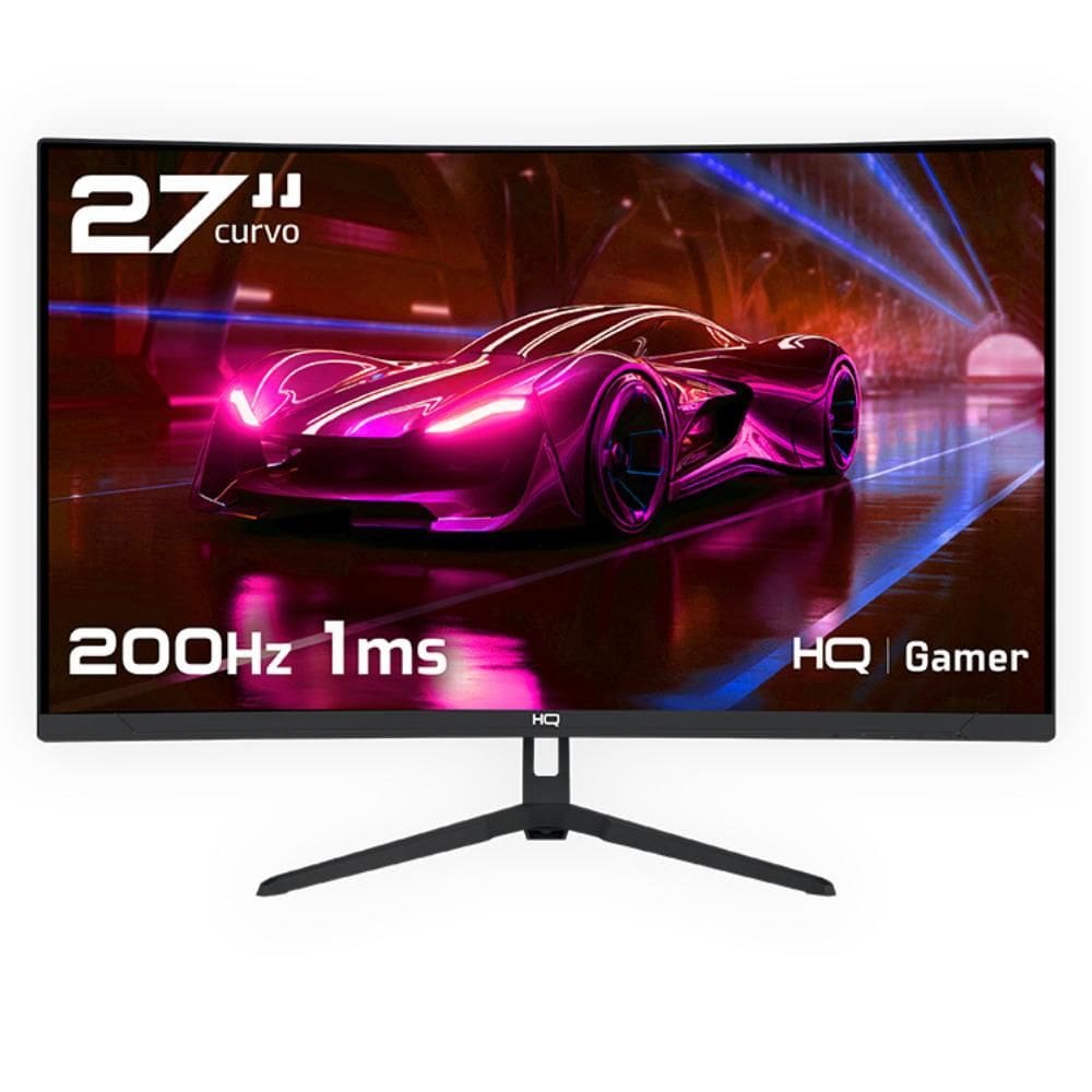 Monitor Gamer HQ Ultra 27” Curvo, 200Hz, 1ms MPRT, Full HD, FreeSync, HDMI + DisplayPort – HQ27C200