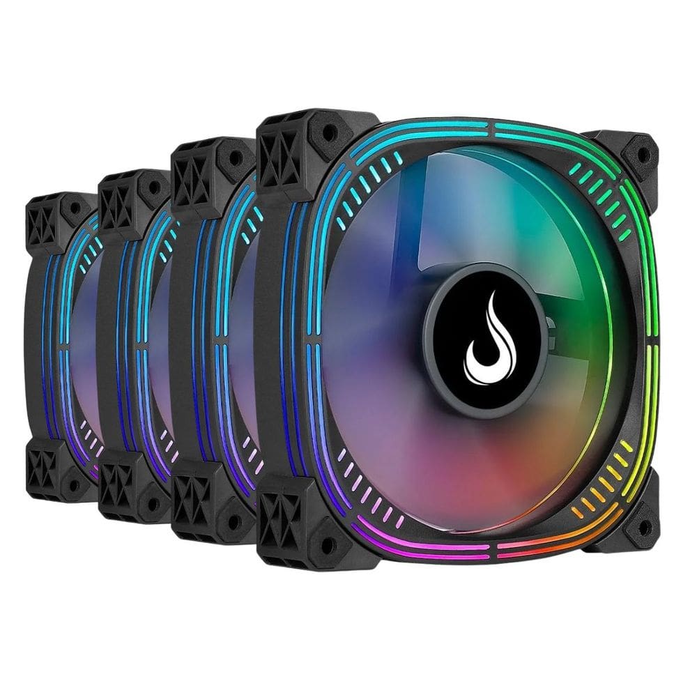 MP - Kit 4 Fans Rise Mode Aura Pro ARGB 120mm