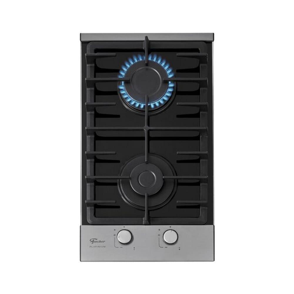 Cooktop 2 Bocas a Gás com Mesa de Vidro Preto Bivolt G II Platinium Fischer