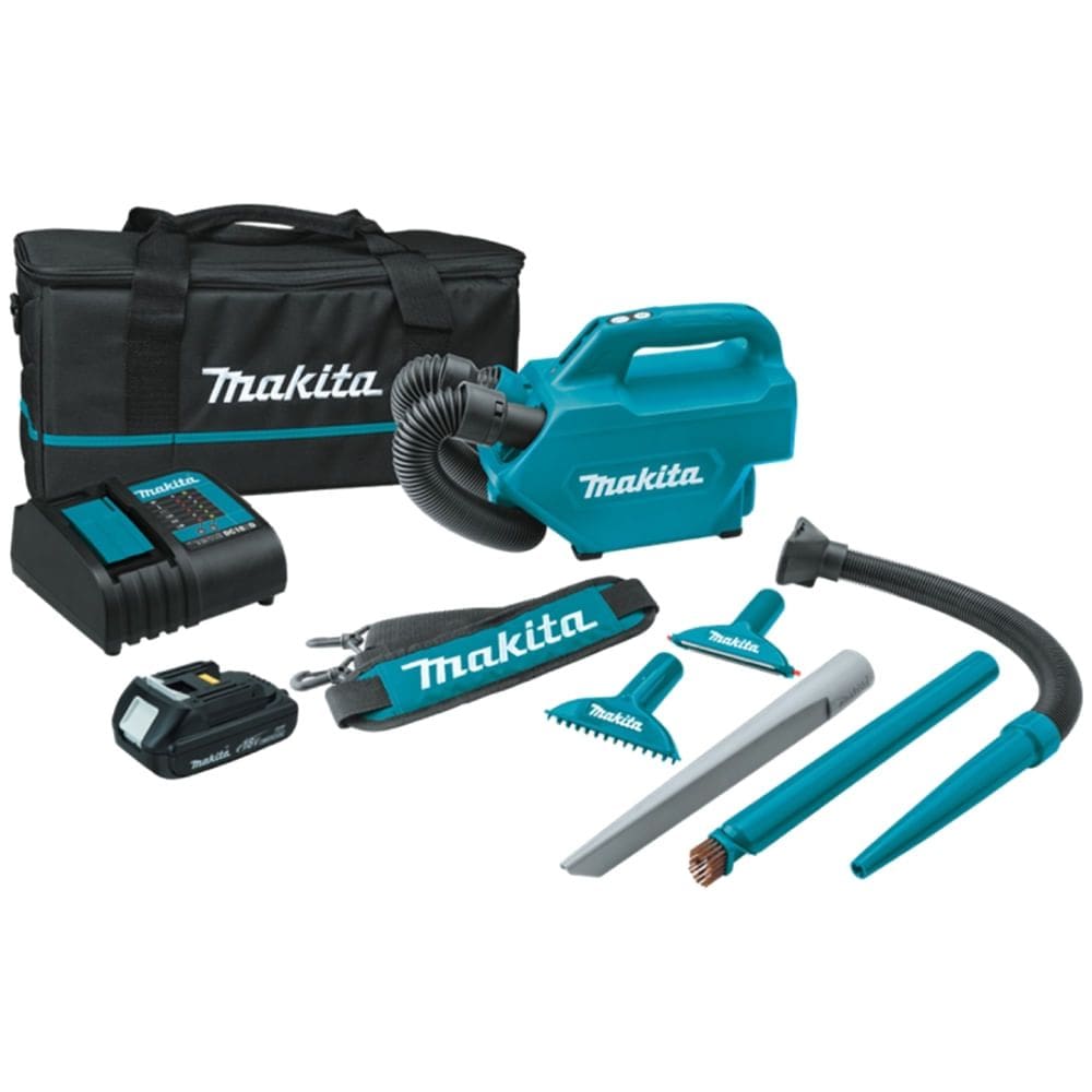 Aspirador de Pó a Bateria 18 Volts com Carregador e Bateria 3AH - DCL184RF - MAKITA