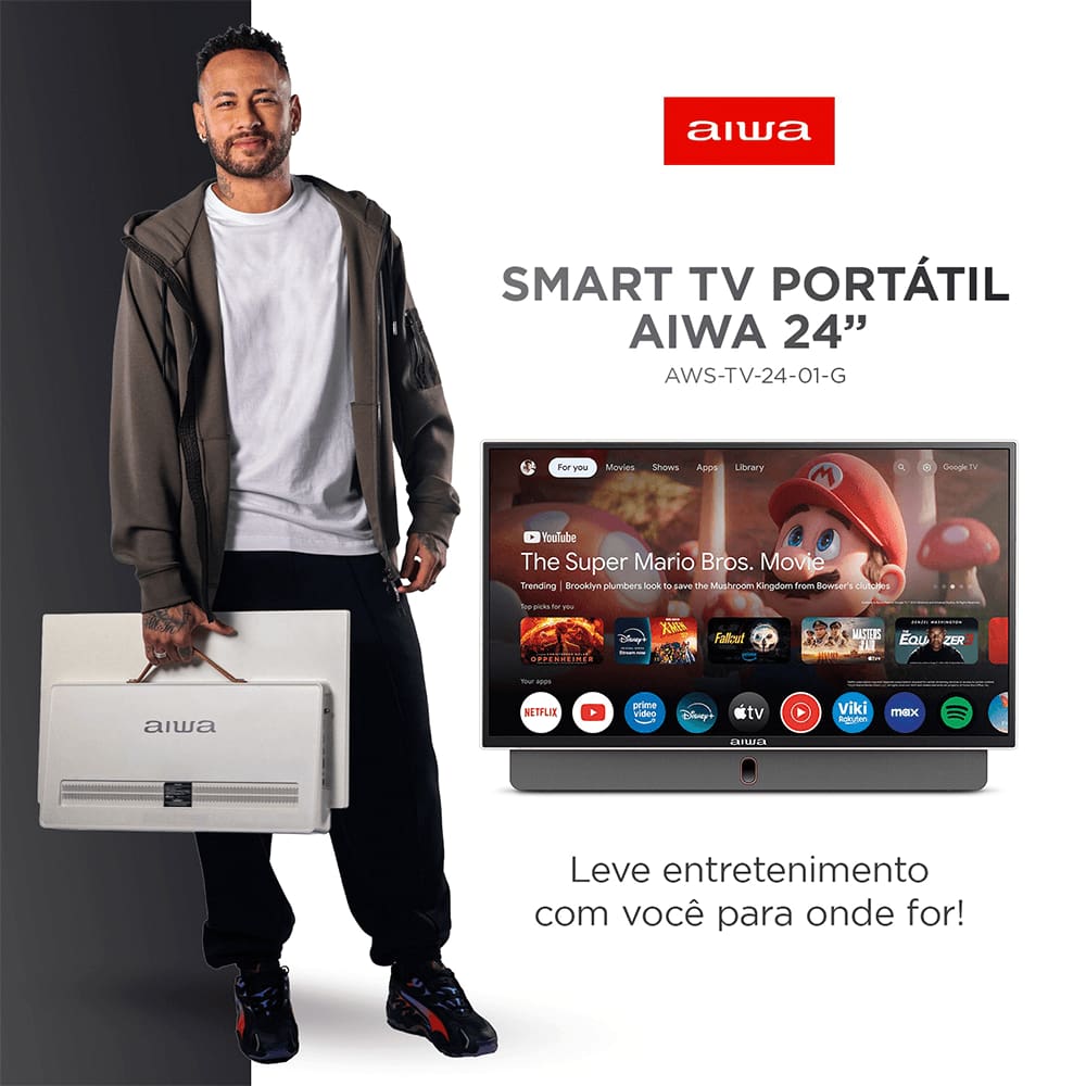 Smart TV Portátil AIWA 24” Full | Casas Bahia