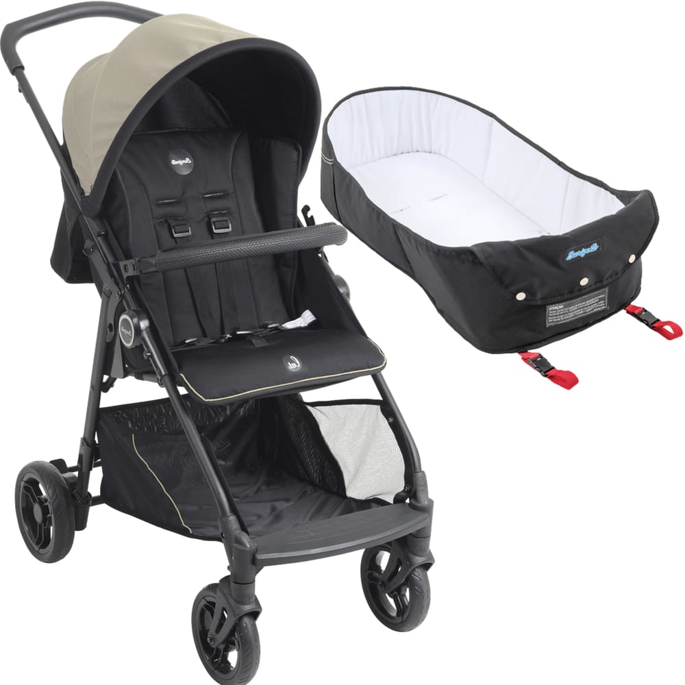 Carrinho de Bebe Passeio com Ninho Moises Burigotto Lui 22 Sand
