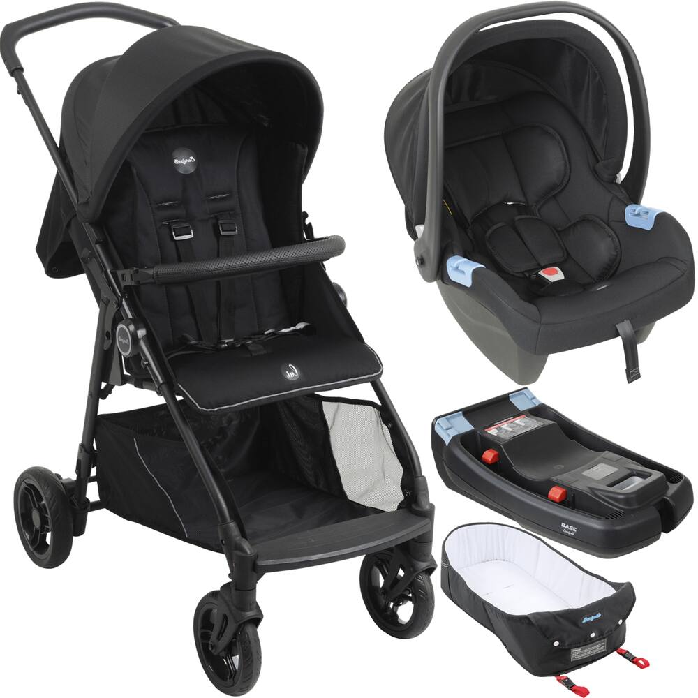 Carrinho de Bebe Moises Bebe Conforto Base Burigotto Lui 22 Grafite