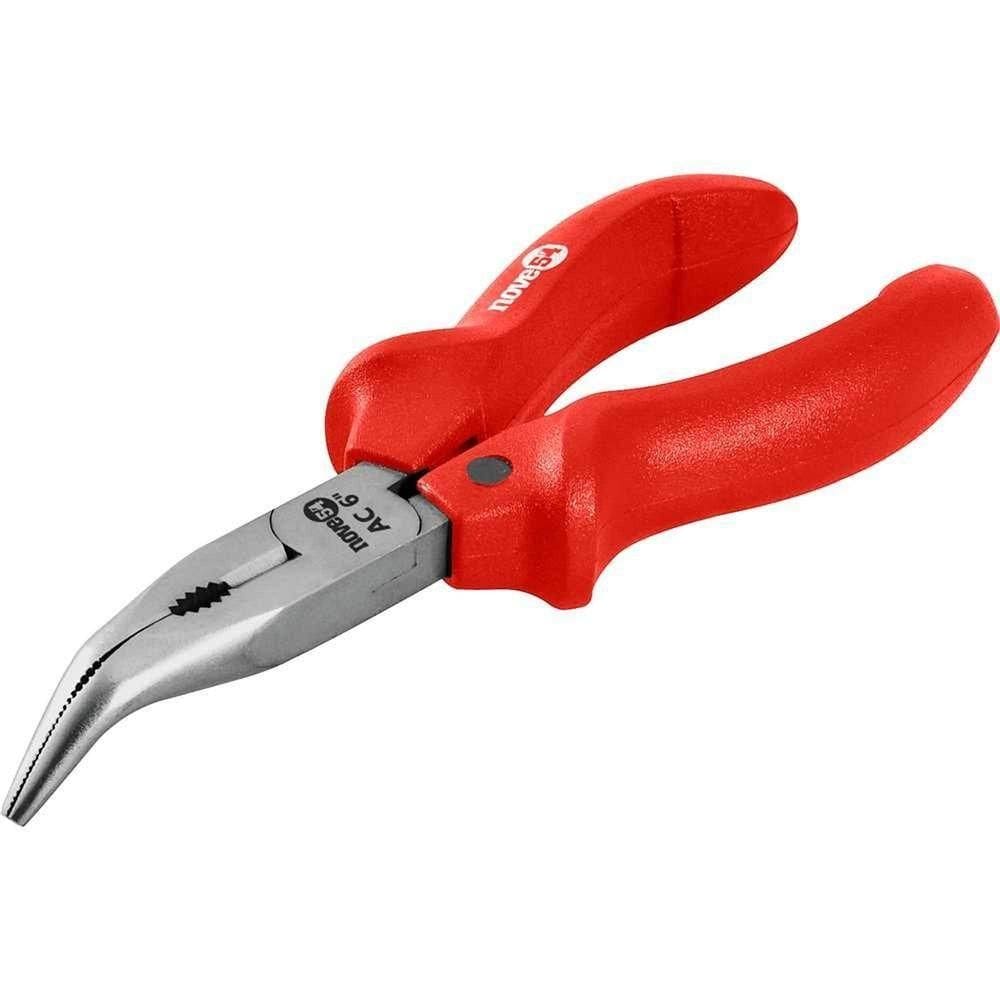 Alicate Bico Meia Cana Curvo 6, Em Aço Carbono Polido, Nove54