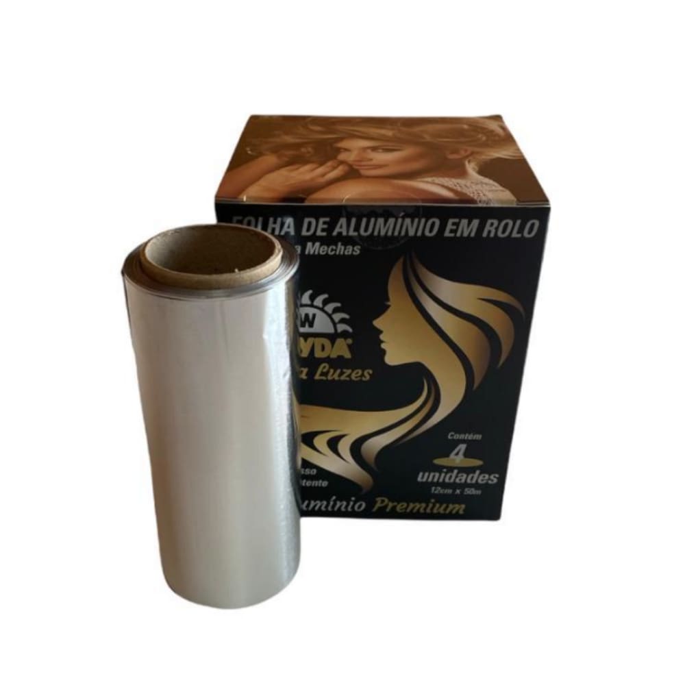 Folha de Alumínio para Cabelos e Mechas Wyda c/4un